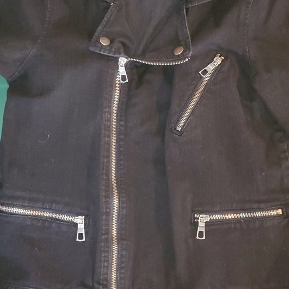 Black jean jacket - Picture 1 of 5